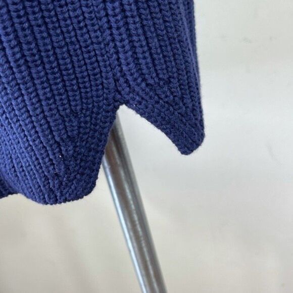 NWT Callahan Fisher Mini Blue Knit High Neck Racer Back Sweater Tank Dress L - Picture 10 of 12
